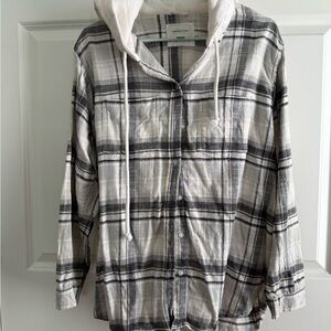 American Eagle Outfitters Plaid Hooded Jacket
